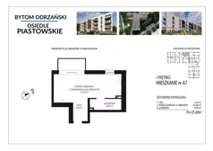 1 pokój, mieszkanie 31,60 m², piętro 1, oferta nr A7, Osiedle Piastowskie, Bytom Odrzański, ul. Witosa