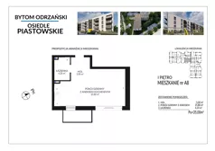 1 pokój, mieszkanie 35,00 m², piętro 1, oferta nr A8, Osiedle Piastowskie, Bytom Odrzański, ul. Witosa