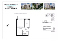 2 pokoje, mieszkanie 42,50 m², piętro 3, oferta nr B30, Osiedle Piastowskie, Bytom Odrzański, ul. Witosa