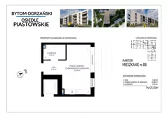 1 pokój, mieszkanie 25,50 m², parter, oferta nr B8, Osiedle Piastowskie, Bytom Odrzański, ul. Witosa