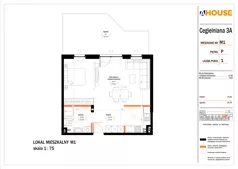 1 pokój, mieszkanie 53,95 m², parter, oferta nr 1, Osiedle StaLove Etap II, Grodzisk Mazowiecki, ul. Cegielniana 3