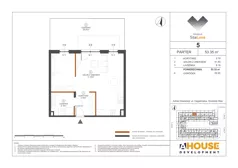 1 pokój, mieszkanie 53,35 m², parter, oferta nr M5, Osiedle StaLove Etap III, Grodzisk Mazowiecki, ul. Cegielniana 3
