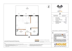 1 pokój, mieszkanie 52,96 m², parter, oferta nr M2, Osiedle StaLove Etap III, Grodzisk Mazowiecki, ul. Cegielniana 3