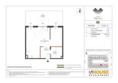 1 pokój, mieszkanie 53,27 m², parter, oferta nr M98, Osiedle StaLove Etap III, Grodzisk Mazowiecki, ul. Cegielniana 3