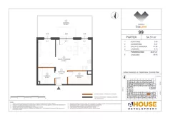 1 pokój, mieszkanie 54,51 m², parter, oferta nr M99, Osiedle StaLove Etap III, Grodzisk Mazowiecki, ul. Cegielniana 3
