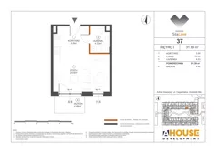 1 pokój, mieszkanie 31,39 m², piętro 1, oferta nr M37, Osiedle StaLove Etap III, Grodzisk Mazowiecki, ul. Cegielniana 3