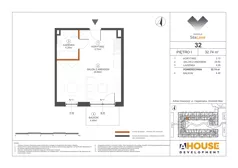 1 pokój, mieszkanie 32,74 m², piętro 1, oferta nr M32, Osiedle StaLove Etap III, Grodzisk Mazowiecki, ul. Cegielniana 3