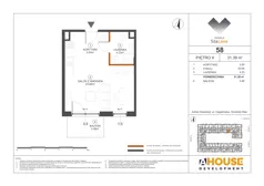 1 pokój, mieszkanie 31,39 m², piętro 2, oferta nr M58, Osiedle StaLove Etap III, Grodzisk Mazowiecki, ul. Cegielniana 3
