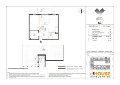 1 pokój, mieszkanie 53,28 m², piętro 3, oferta nr M63, Osiedle StaLove Etap III, Grodzisk Mazowiecki, ul. Cegielniana 3