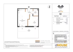 2 pokoje, mieszkanie 42,86 m², parter, oferta nr M82, Osiedle StaLove Etap III, Grodzisk Mazowiecki, ul. Cegielniana 3