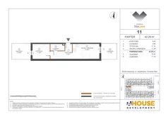 2 pokoje, mieszkanie 42,29 m², parter, oferta nr M11, Osiedle StaLove Etap III, Grodzisk Mazowiecki, ul. Cegielniana 3