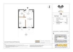 2 pokoje, mieszkanie 30,92 m², parter, oferta nr M14, Osiedle StaLove Etap III, Grodzisk Mazowiecki, ul. Cegielniana 3
