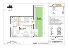 2 pokoje, mieszkanie 43,61 m², parter, oferta nr B-5, Forest Park Kajetany, Nadarzyn, ul. Wojskowa 2