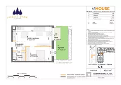 2 pokoje, mieszkanie 43,61 m², parter, oferta nr C-6, Forest Park Kajetany, Nadarzyn, ul. Wojskowa 2
