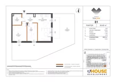 3 pokoje, mieszkanie 50,85 m², piętro 1, oferta nr M101, Osiedle StaLove Etap III, Grodzisk Mazowiecki, ul. Cegielniana 3