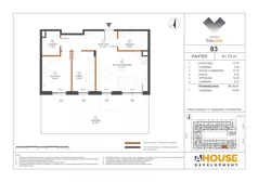3 pokoje, mieszkanie 61,50 m², piętro 1, oferta nr M36, Osiedle StaLove Etap III, Grodzisk Mazowiecki, ul. Cegielniana 3