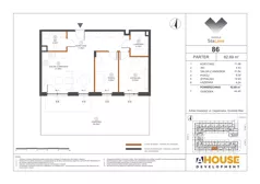 3 pokoje, mieszkanie 62,69 m², parter, oferta nr M86, Osiedle StaLove Etap III, Grodzisk Mazowiecki, ul. Cegielniana 3