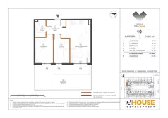 3 pokoje, mieszkanie 54,94 m², parter, oferta nr M10, Osiedle StaLove Etap III, Grodzisk Mazowiecki, ul. Cegielniana 3