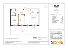 3 pokoje, mieszkanie 61,50 m², parter, oferta nr M16, Osiedle StaLove Etap III, Grodzisk Mazowiecki, ul. Cegielniana 3