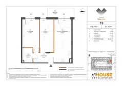 3 pokoje, mieszkanie 63,34 m², piętro 1, oferta nr M19, Osiedle StaLove Etap III, Grodzisk Mazowiecki, ul. Cegielniana 3