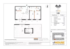 3 pokoje, mieszkanie 70,99 m², piętro 3, oferta nr M148, Osiedle StaLove Etap III, Grodzisk Mazowiecki, ul. Cegielniana 3