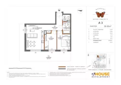 3 pokoje, mieszkanie 59,13 m², piętro 2, oferta nr A30, Apartamenty Rusałki, Grodzisk Mazowiecki, ul. Rusałki 2