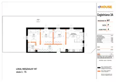 4 pokoje, mieszkanie 77,47 m², parter, oferta nr 7, Osiedle StaLove Etap II, Grodzisk Mazowiecki, ul. Cegielniana 3