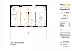 4 pokoje, mieszkanie 61,72 m², piętro 1, oferta nr 30, Osiedle StaLove Etap II, Grodzisk Mazowiecki, ul. Cegielniana 3