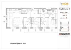 5 pokoi, mieszkanie 109,33 m², piętro 1, oferta nr 11, Osiedle StaLove Etap I, Grodzisk Mazowiecki, ul. Cegielniana 3