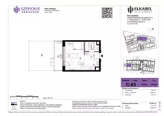 1 pokój, apartament 30,38 m², parter, oferta nr C-03, Szerokie Residence, Lublin, Szerokie, ul. Kazimiery Litwiniukowej
