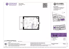 1 pokój, mieszkanie 30,38 m², piętro 1, oferta nr D-16, Szerokie Residence, Lublin, Szerokie, ul. Kazimiery Litwiniukowej