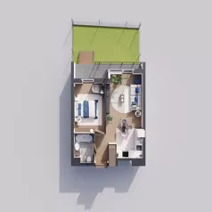 2 pokoje, apartament 46,86 m², parter, oferta nr C-08, Szerokie Residence, Lublin, Szerokie, ul. Kazimiery Litwiniukowej