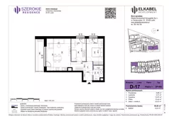 3 pokoje, mieszkanie 59,85 m², piętro 1, oferta nr D-17, Szerokie Residence, Lublin, Szerokie, ul. Kazimiery Litwiniukowej