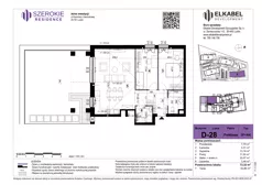 3 pokoje, mieszkanie 73,32 m², piętro 2, oferta nr D-28, Szerokie Residence, Lublin, Szerokie, ul. Kazimiery Litwiniukowej