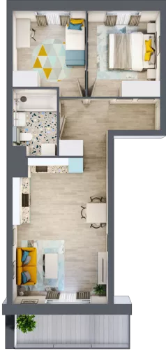 3 pokoje, mieszkanie 49,52 m², parter, oferta nr M35, Kwietny Ogród, Lublin, Czechów Północny, Czechów Północny, ul. Edwarda Wojtasa