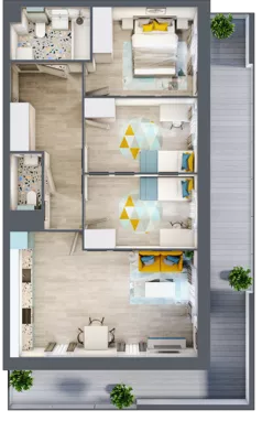 4 pokoje, mieszkanie 66,05 m², piętro 2, oferta nr M77, Kwietny Ogród, Lublin, Czechów Północny, Czechów Północny, ul. Edwarda Wojtasa