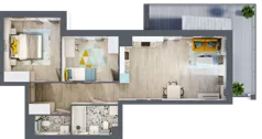 3 pokoje, mieszkanie 58,74 m², piętro 7, oferta nr M163, Kwietny Ogród, Lublin, Czechów Północny, Czechów Północny, ul. Edwarda Wojtasa