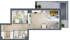 2 pokoje, mieszkanie 45,81 m², parter, oferta nr M111, Kwietny Ogród, Lublin, Czechów Północny, Czechów Północny, ul. Edwarda Wojtasa