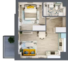 2 pokoje, mieszkanie 34,18 m², piętro 4, oferta nr M144, Kwietny Ogród, Lublin, Czechów Północny, Czechów Północny, ul. Edwarda Wojtasa