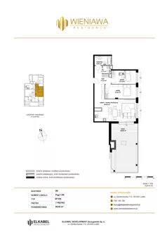 3 pokoje, mieszkanie 69,45 m², piętro 7, oferta nr Pagi 1/50, Wieniawa Residence, Lublin, Wieniawa, ul. Lesława Pagi 1, 3