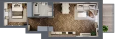 2 pokoje, mieszkanie 44,58 m², piętro 4, oferta nr 50A, Osiedle Farbiarska, Tomaszów Mazowiecki, ul. Farbiarska 28, 32, 34