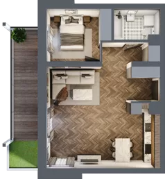 2 pokoje, mieszkanie 50,10 m², parter, oferta nr 81A, Osiedle Farbiarska, Tomaszów Mazowiecki, ul. Farbiarska 28, 32, 34