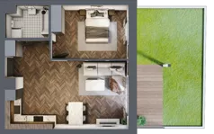2 pokoje, mieszkanie 46,59 m², parter, oferta nr 27A, Osiedle Farbiarska, Tomaszów Mazowiecki, ul. Farbiarska 28, 32, 34
