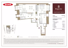 4 pokoje, mieszkanie 88,89 m², piętro 3, oferta nr A20, Dajwór, Kraków, Stare Miasto, Kazimierz, ul. Dajwór