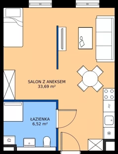 1 pokój, mieszkanie 40,21 m², piętro 1, oferta nr A1, Dajwór, Kraków, Stare Miasto, Kazimierz, ul. Dajwór
