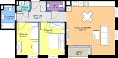 3 pokoje, mieszkanie 71,05 m², piętro 2, oferta nr A11, Dajwór, Kraków, Stare Miasto, Kazimierz, ul. Dajwór
