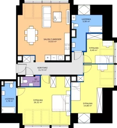 4 pokoje, mieszkanie 106,48 m², piętro 3, oferta nr A17, Dajwór, Kraków, Stare Miasto, Kazimierz, ul. Dajwór