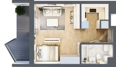 1 pokój, apartament inwestycyjny 30,17 m², piętro 1, oferta nr 2.11, MidAqua Apartments, Międzywodzie, ul. Szkolna