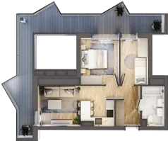 3 pokoje, apartament inwestycyjny 39,62 m², piętro 3, oferta nr 4.3, MidAqua Apartments, Międzywodzie, ul. Szkolna