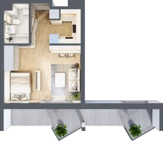 1 pokój, apartament inwestycyjny 29,41 m², piętro 2, oferta nr 3.1, MidAqua Apartments, Międzywodzie, ul. Szkolna